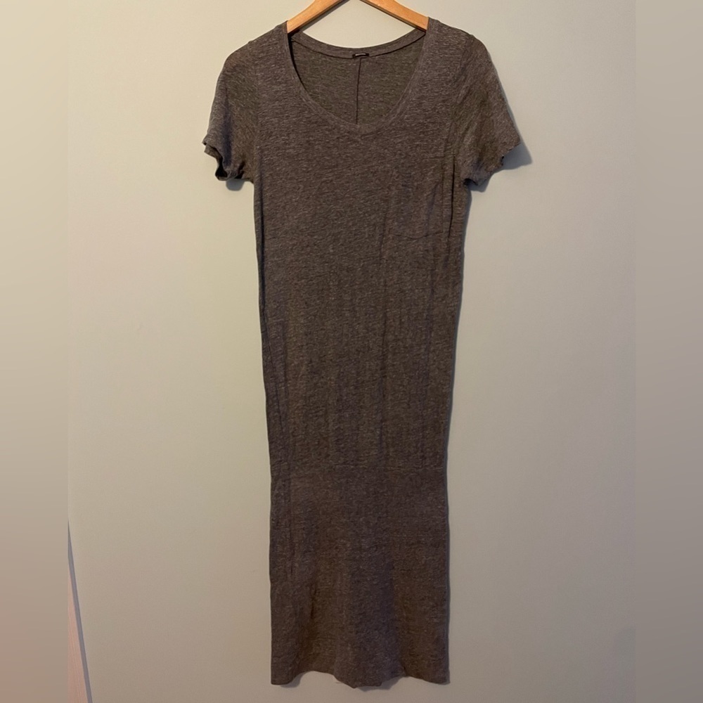 Monrow Revolve T Shirt Dress Grey Small